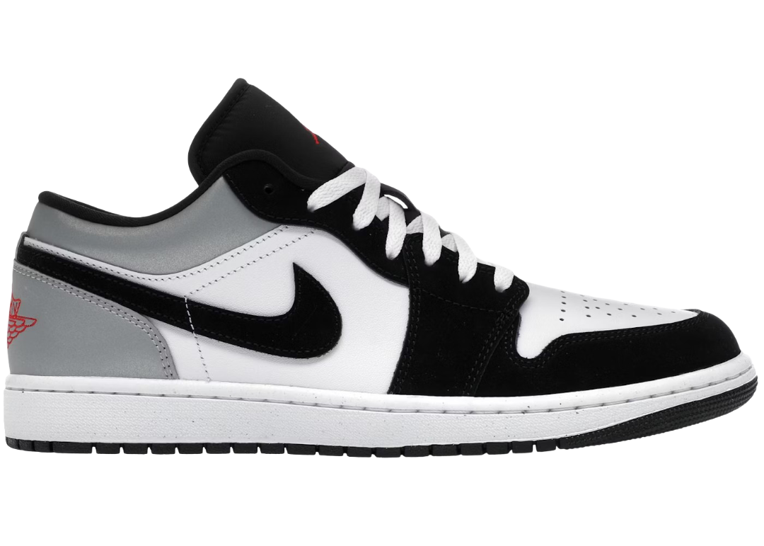 JORDAN 1 Low SE "White Fire Red Black Matte Silver"
